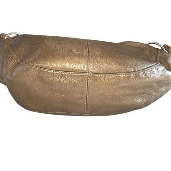 HOBO International Slouch 90s Style Gold Shoulder Bag w/story card Medium - Picture 5 of 11